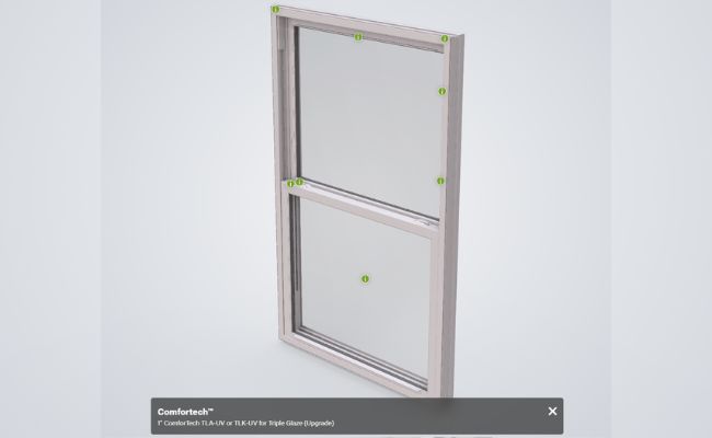 Image showing the ProVia websites interactive Low-E Window.